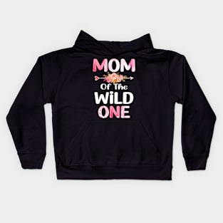 mom of the wild one mom Kids Hoodie